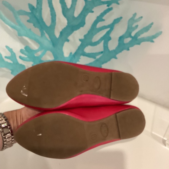 STEVIES GIRLS FAUX PATENT LEATHER PINK HEART EMBELLISHMENT FLATS SHOES SZ 3 - Picture 7 of 7